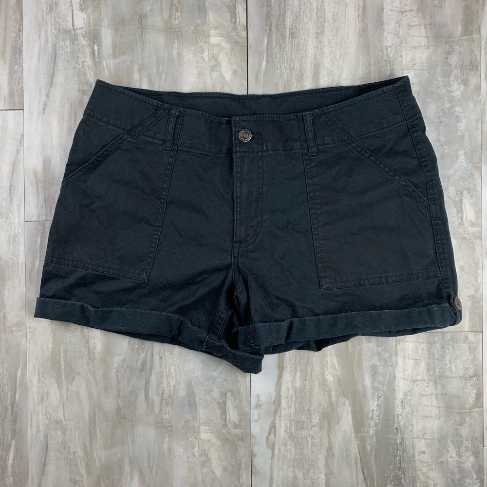 Magellan Chino Black Womens Outdoor Hiking Shorts Size 12